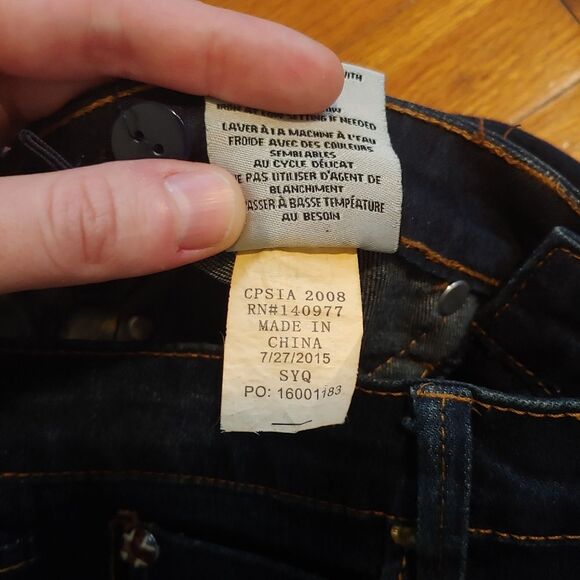 Hudson Girls CPSIA 2008 Slim Skinny Dark Wash Jeans Size 14 Flap Pocket - Picture 6 of 7